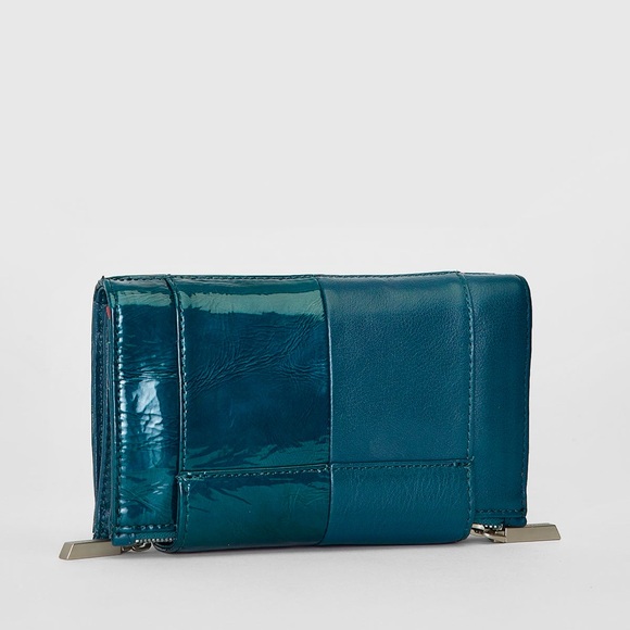 Hammitt Levy Dipped Teal/Brushed Silver Wallet Clutch or Crossbody NWT - Picture 12 of 12